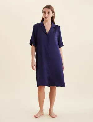 Audrey Washable Silk Short Sleeve Nightshirt