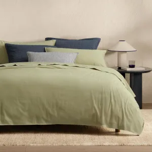 Bayley SOFT FERN Washed Percale Quilt Cover Set by Sheridan