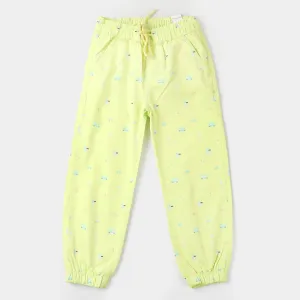 Boys Cotton Pant Bus - Lime