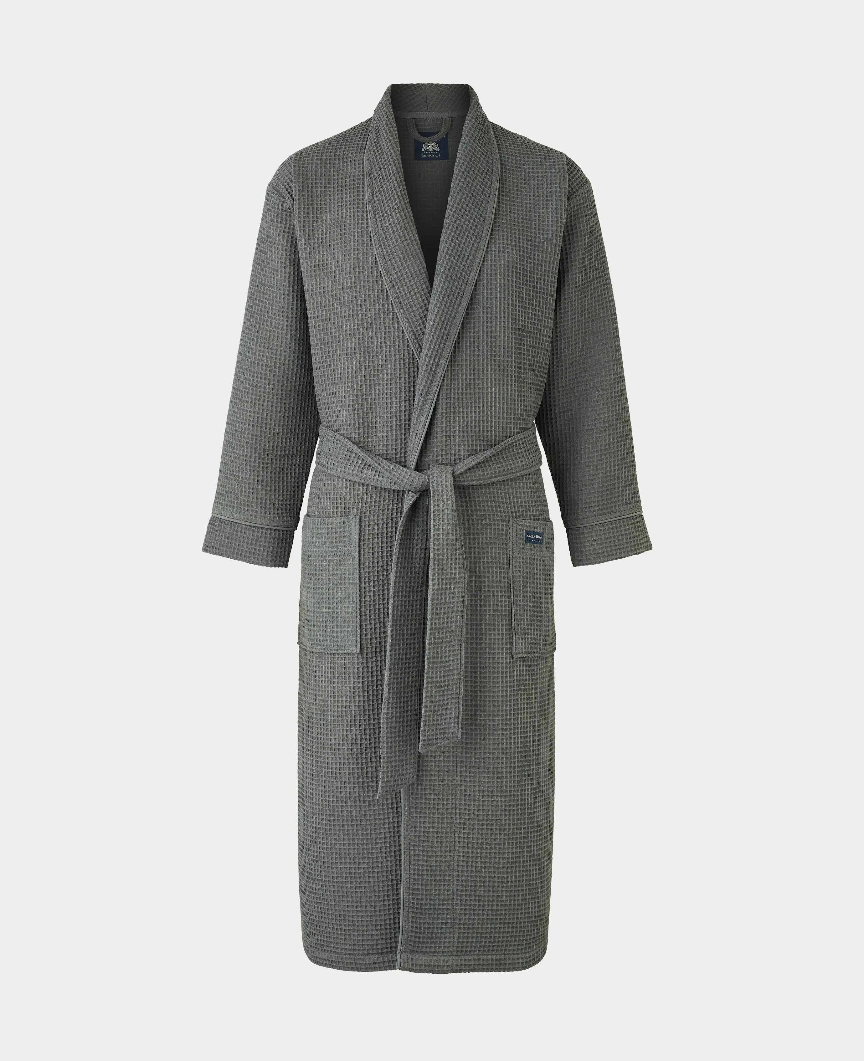 Charcoal Waffle Dressing Gown