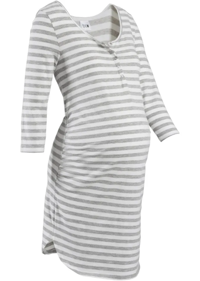 Cotton nursing nightgown bpc bonprix collection, gray