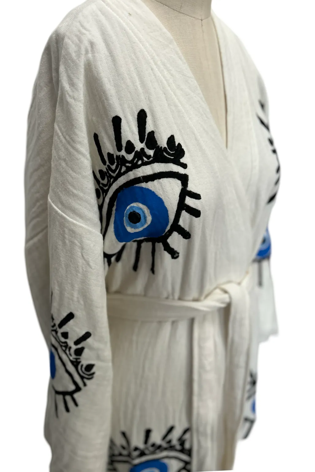 Evil Eye Robe in White