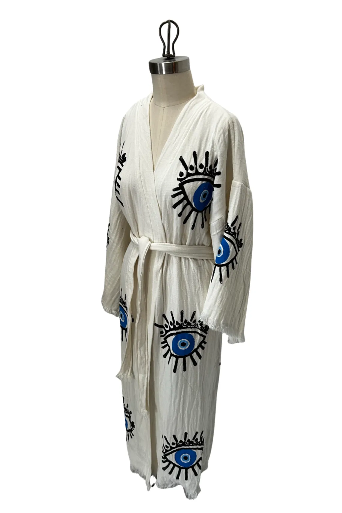 Evil Eye Robe in White