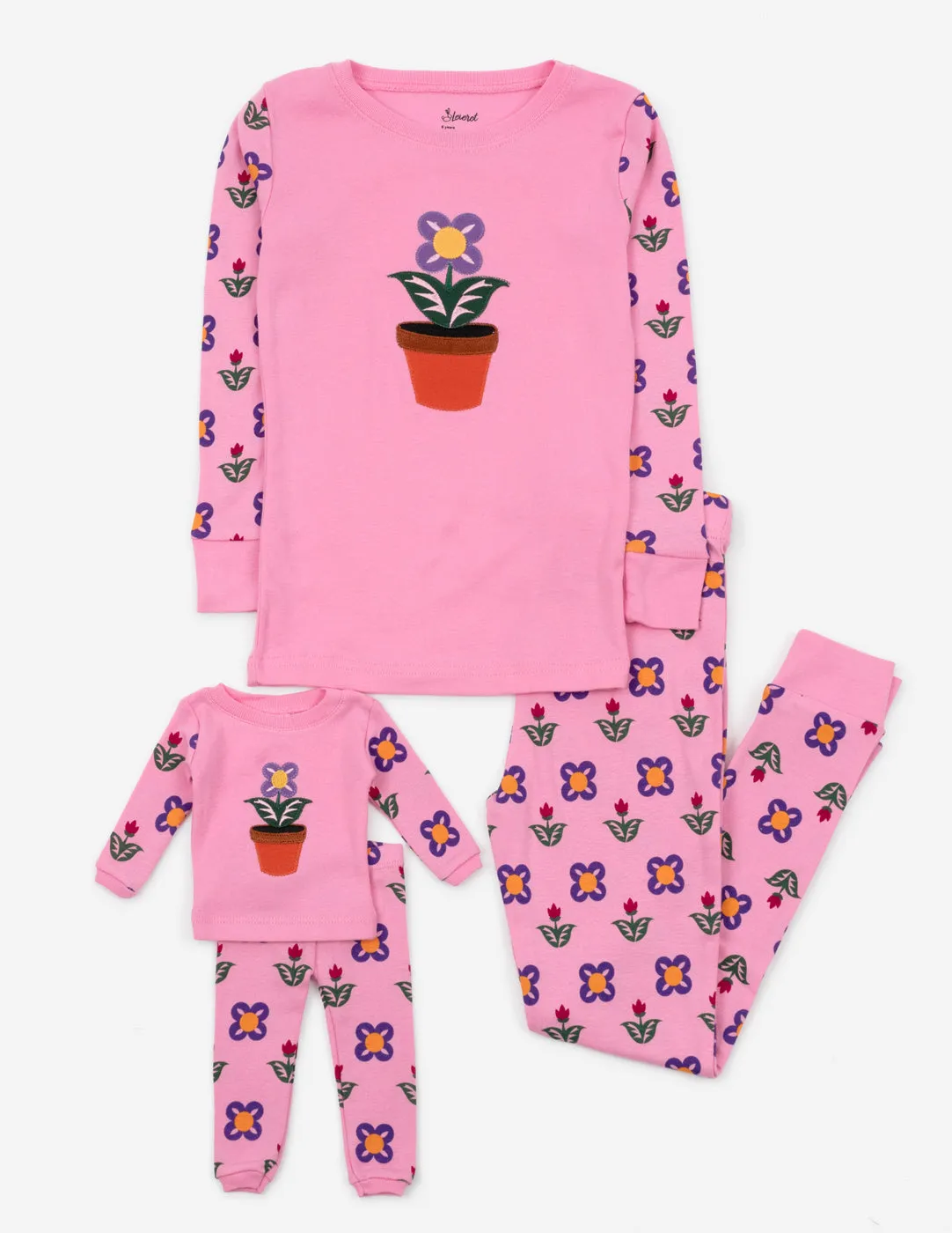 Flower Pot Matching Family Pajama Set