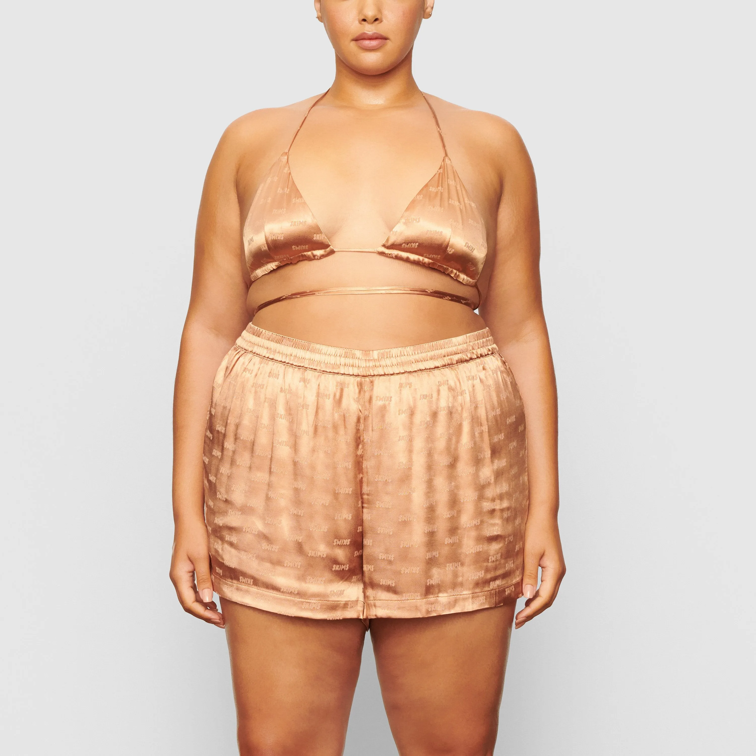 JACQUARD SLEEP SHORT | OCHRE