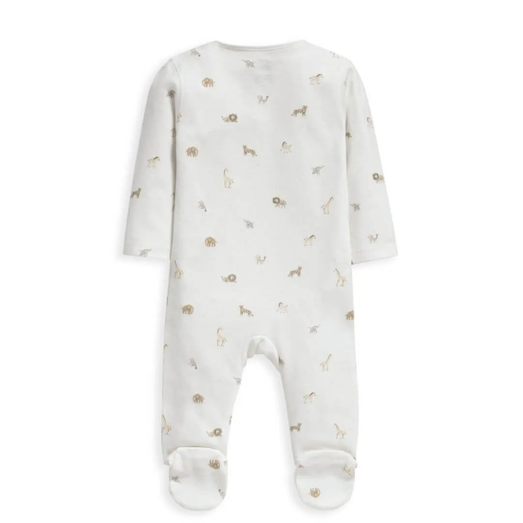 Mamas and Papas Safari Onesie with Zip