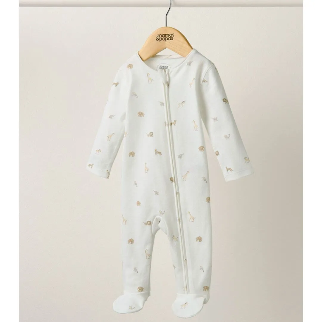 Mamas and Papas Safari Onesie with Zip