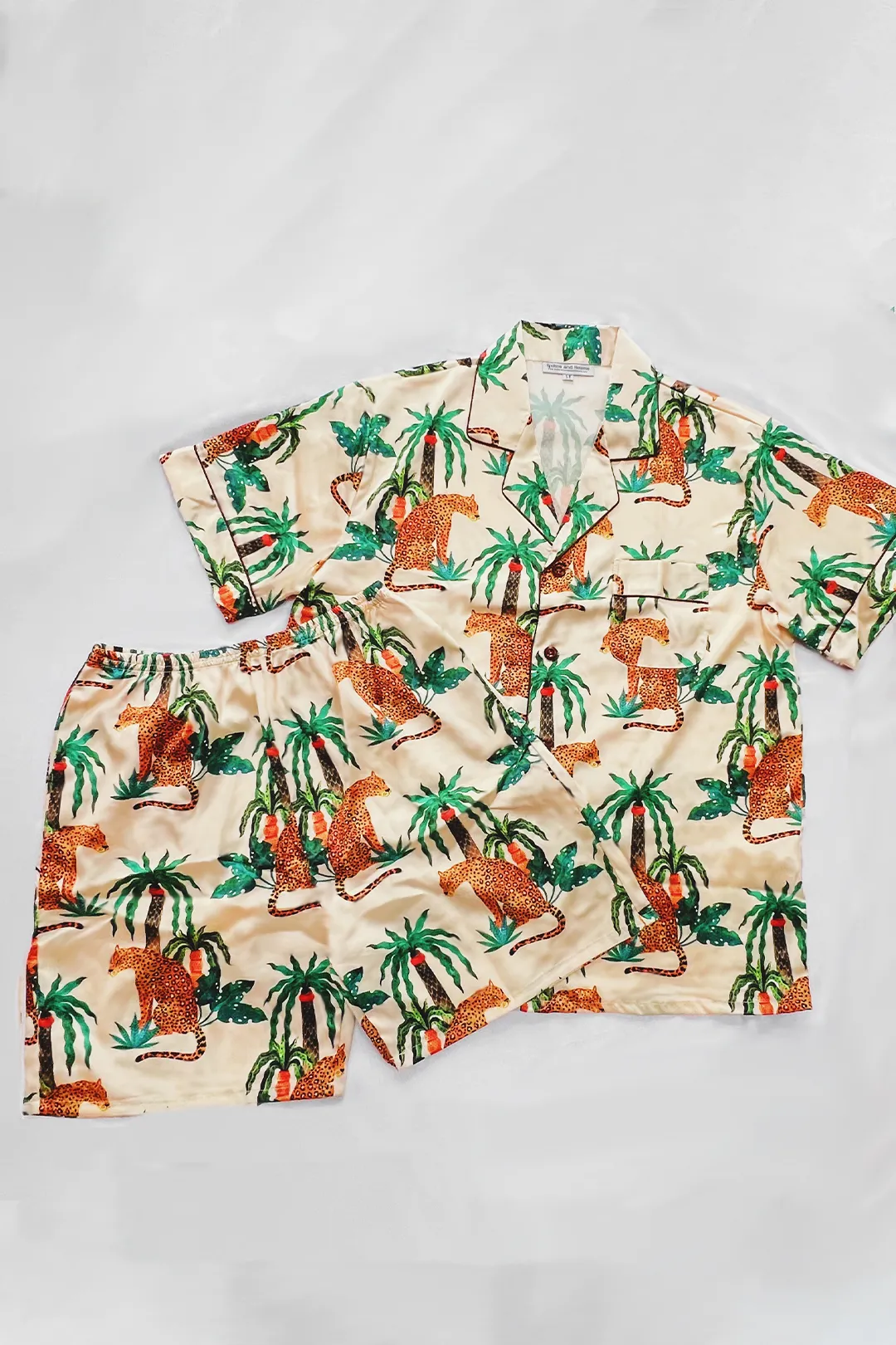 Men's Palm Cheetah Pajama Set