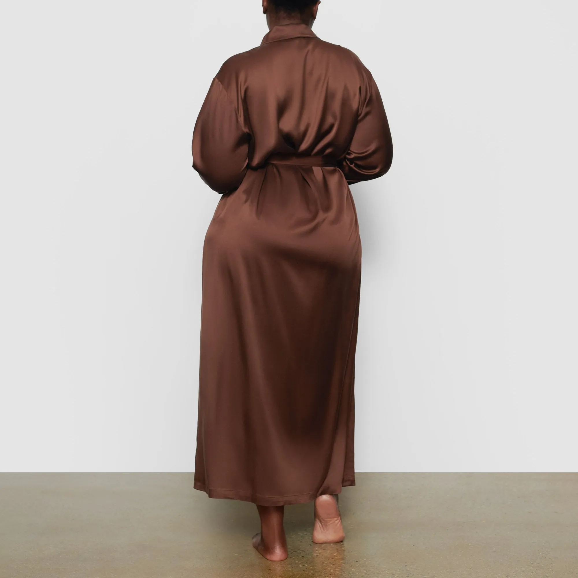 SILK SLEEP ROBE | COCOA