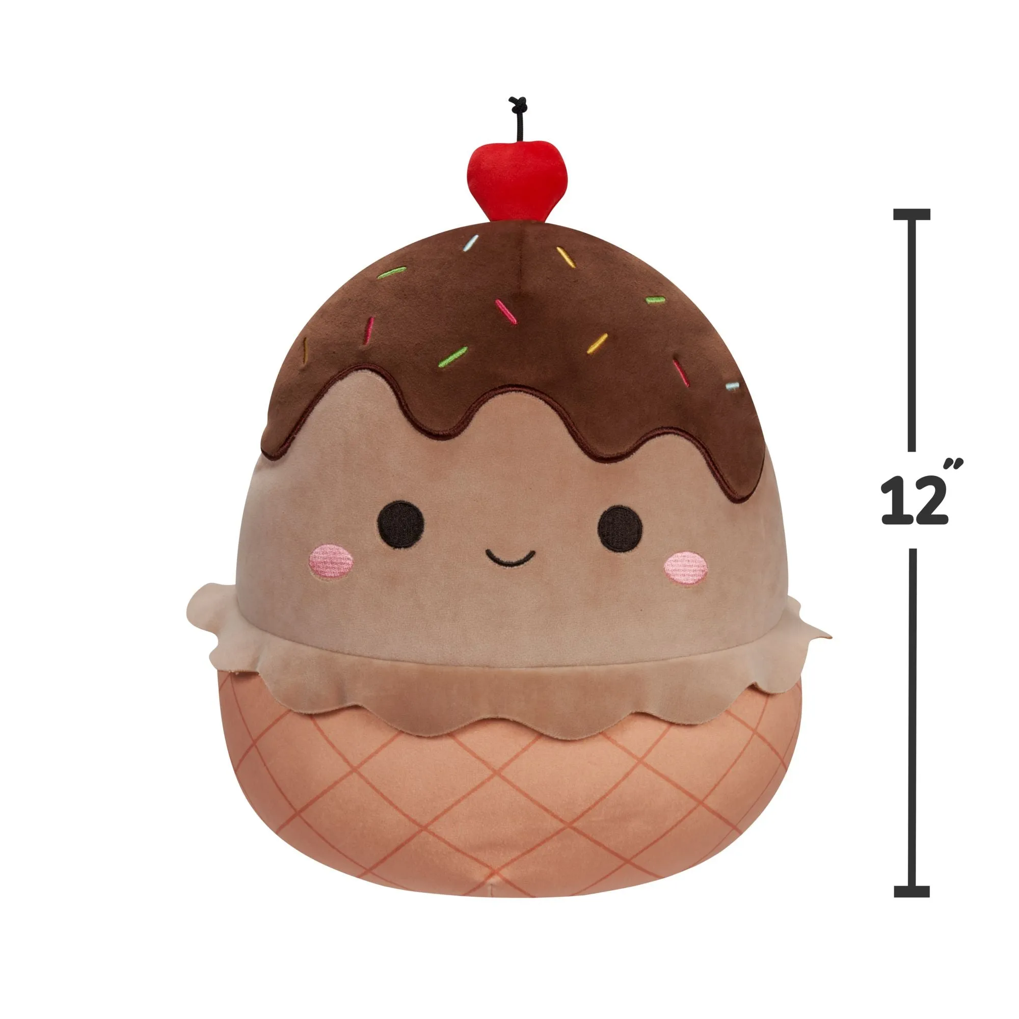 Squishmallows 12 Inch Plush S17  Marta Chocolate Ice Cream Sundae