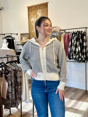 Stassi Striped Hoodie