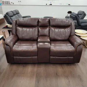 Sunshine 2 Seater Air Leather Electric Recliner Lounge