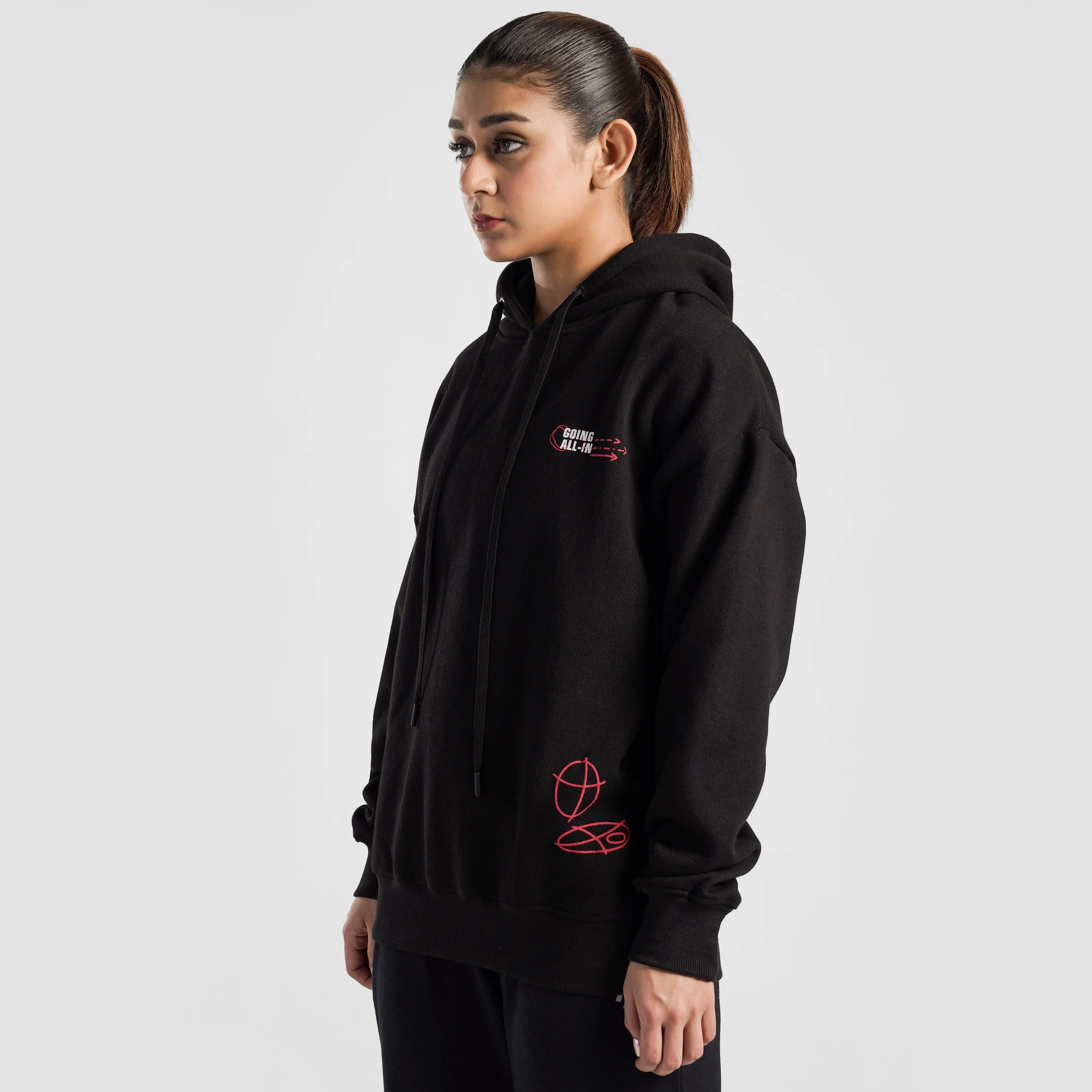 Sweat Club Oversized Hoodie (Black)