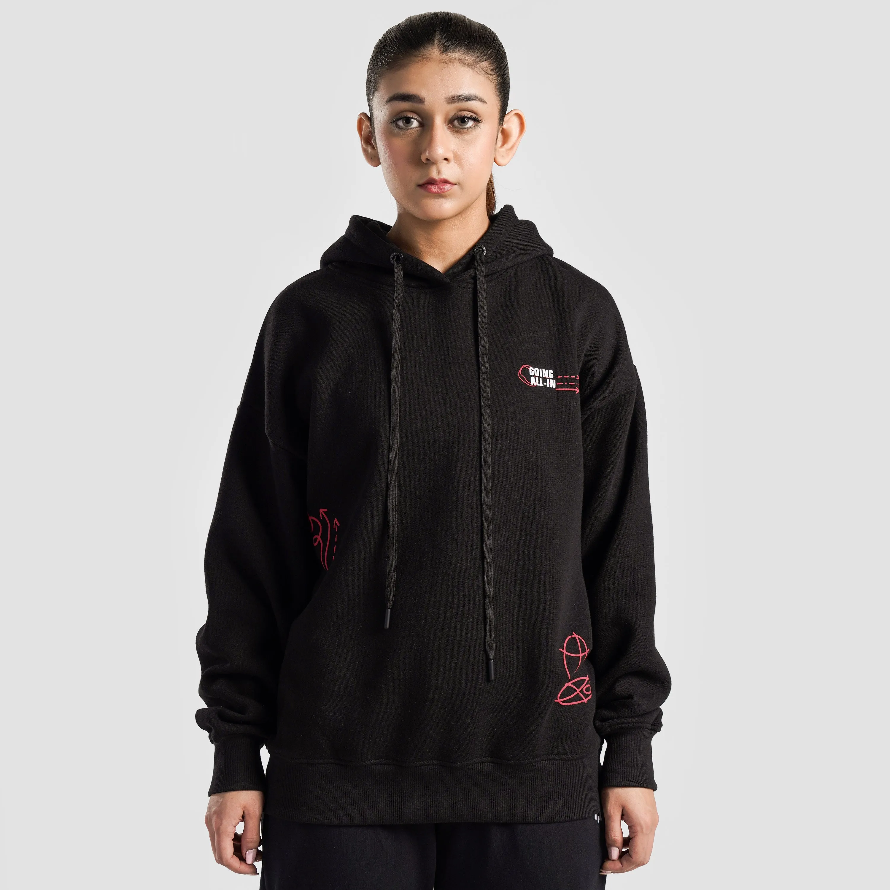 Sweat Club Oversized Hoodie (Black)